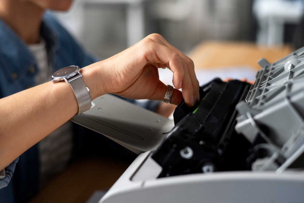 Repairing printer at Hexacom Supplies